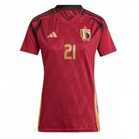 Belgicko Timothy Castagne #21 Domáci Ženy futbalový dres ME 2024 Krátky Rukáv